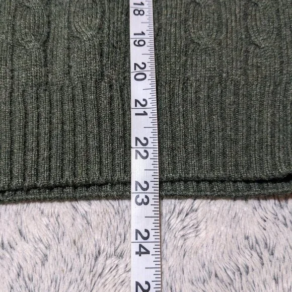 Brooks Brooks 100% Italian Cashmere Sweater Green Knit Small - Picture 5 of 5